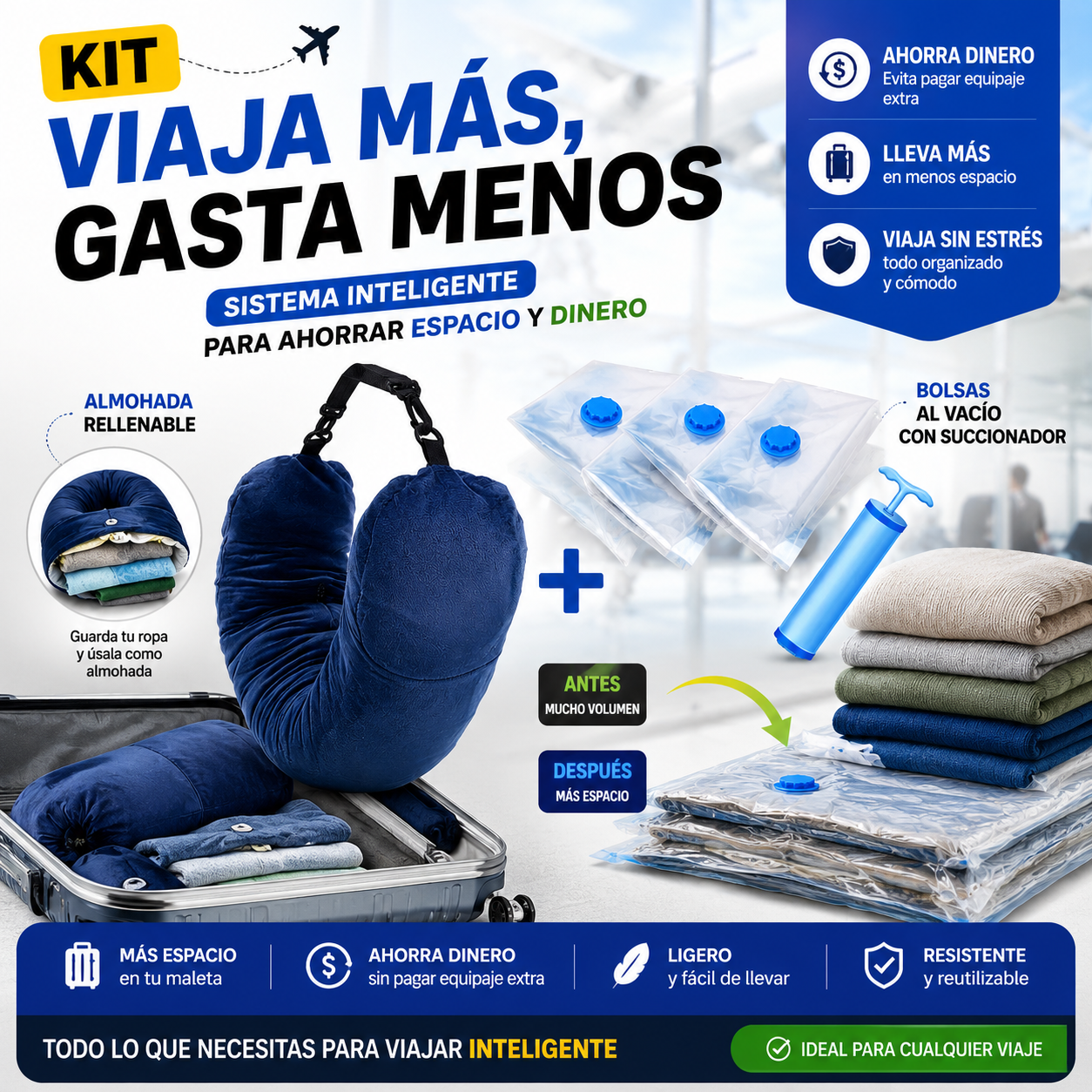 KIT VIAJA MAS, GASTA MENOS
